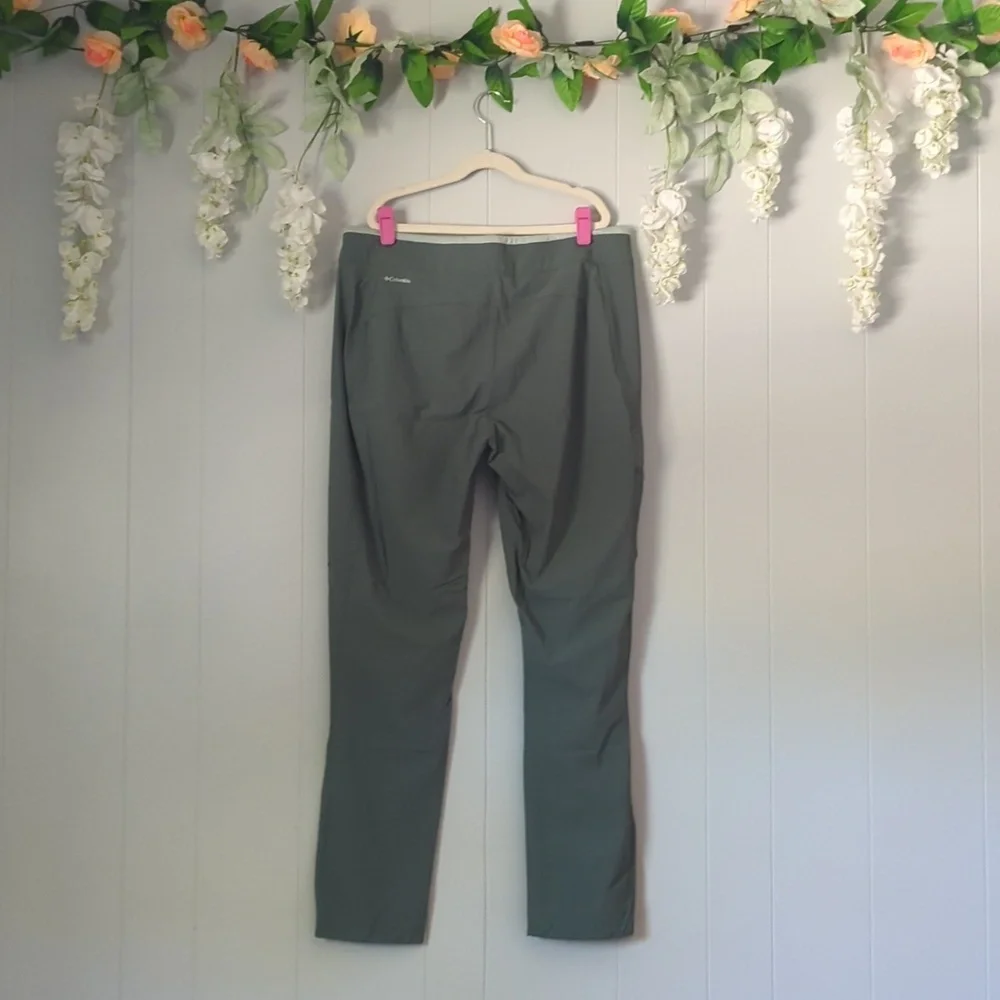 Women's Columbia Outdoor Pants Green 12 - Picture 2 of 6